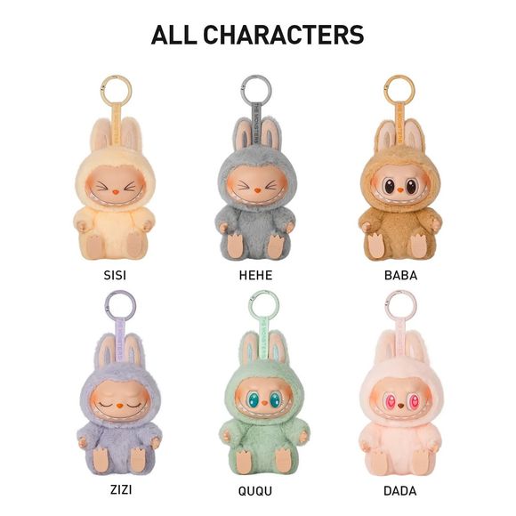 POP MART Labubu V2 Have A Seat The Monsters ZIZI Plush Keychain AUTHENTIC