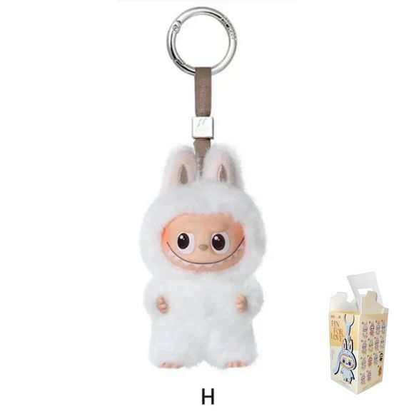 POP MART Labubu V4 The Monsters Pin For Love Alphabet Plush Pendant - Letter H